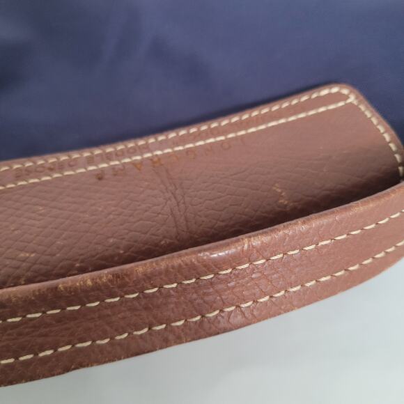 Longchamp Le Pliage Buissness Document Nylon Top Handle Tote Zip Large Blue - Picture 8 of 10